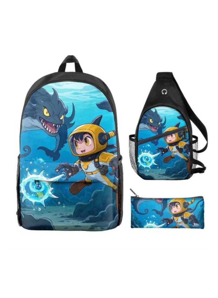 Universal cartoon new three-piece schoolbag - 896
