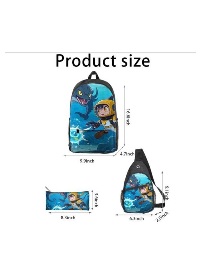 Universal cartoon new three-piece schoolbag - 896