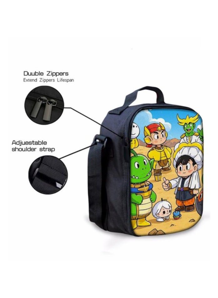 Three-piece set of cartoon characters (schoolbag, for students) - 1390