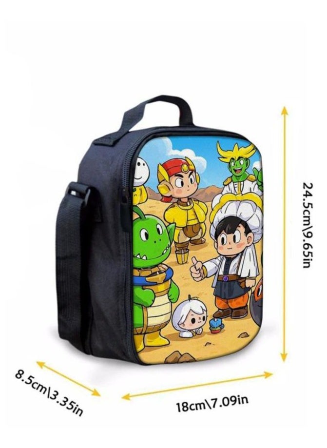 Three-piece set of cartoon characters (schoolbag, for students) - 1390