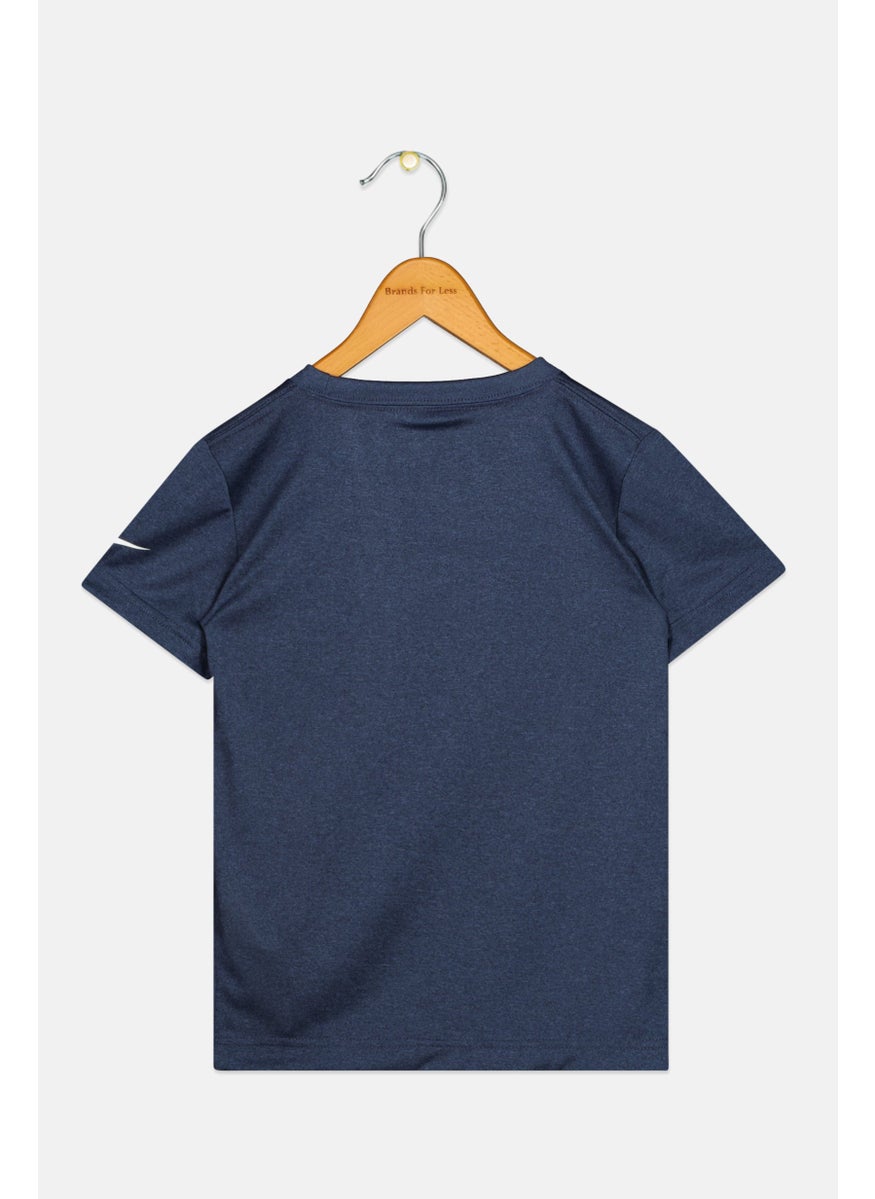 Nike 3Brand by Russell Wilson Toddlers Boy Brand Logo Training T-Shirt, Heather Navy