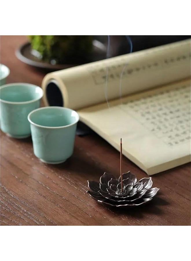 Incense Holder with Incense Stick Tray: Multi-Functional Incense Burner and Stick Holder Combo (Black)