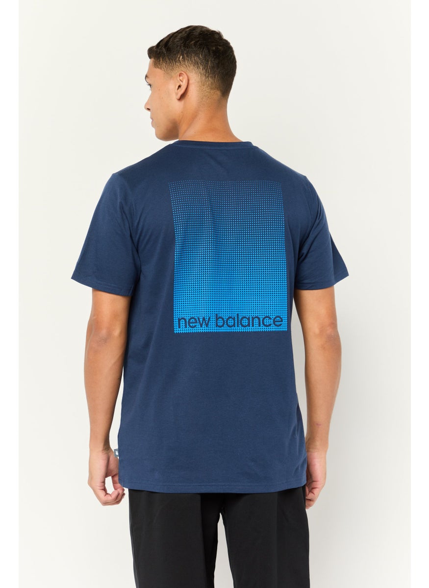 Men Sportswear Fit Short Sleeve Outdoor T-Shirt, Navy