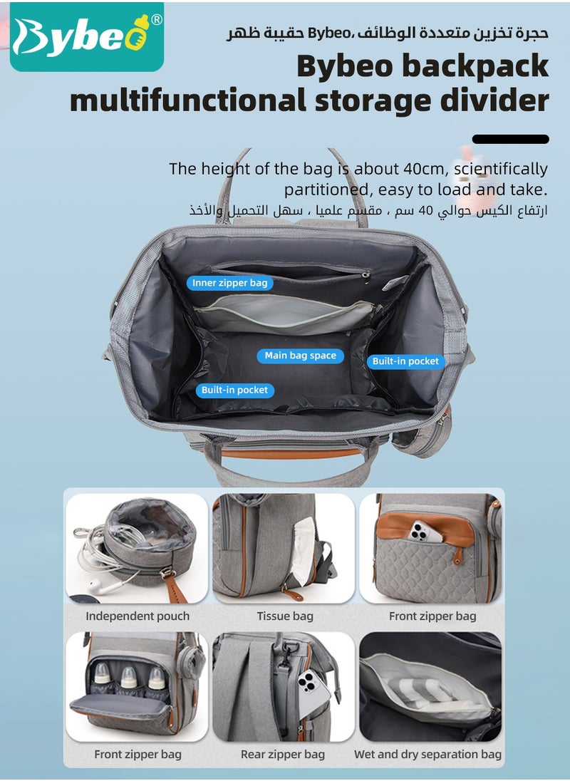 Diaper Bag Backpack, Nappy Bag Backpack, Baby Changing Bags, Multifunctional Travel Back Pack Maternity, Large Capacity, Waterproof and Stylish