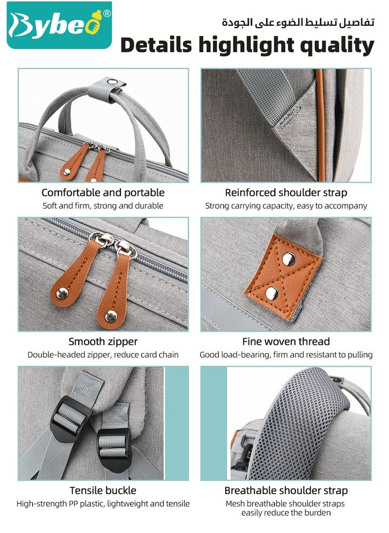 Diaper Bag Backpack, Nappy Bag Backpack, Baby Changing Bags, Multifunctional Travel Back Pack Maternity, Large Capacity, Waterproof and Stylish