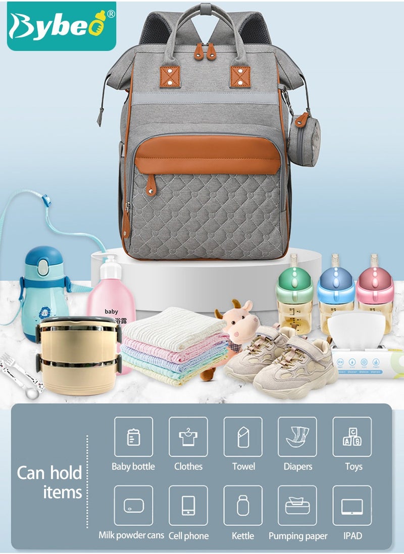 Diaper Bag Backpack, Nappy Bag Backpack, Baby Changing Bags, Multifunctional Travel Back Pack Maternity, Large Capacity, Waterproof and Stylish