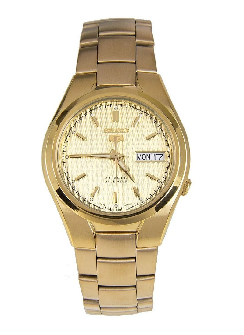 Seiko 5 Automatic Gold Dial Stainless Steel Men's Watch SNK610K1
