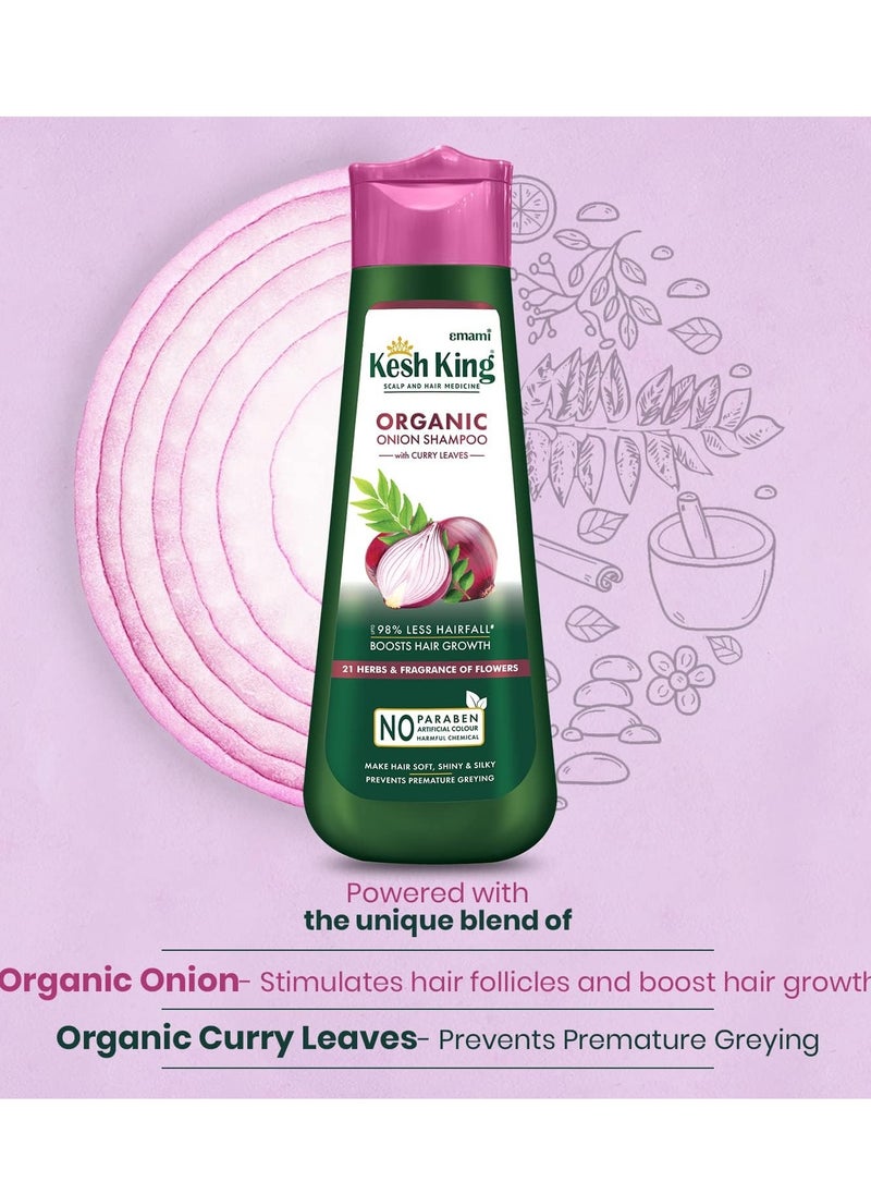 Kesh King Ayurvedic Onion Shampoo with 21 Herbs Reduces Hairfall And Boost Hair Growth 300 ML
