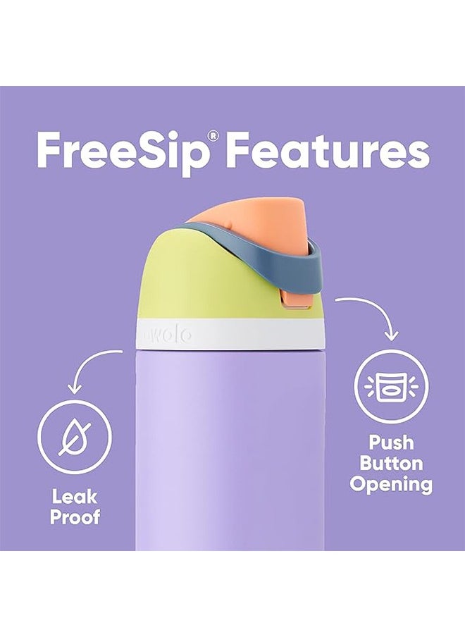FreeSip Insulated Stainless Steel Water Bottle With Straw For Sports Travel And School BPA Free Sports Water Bottle(Dark Green 24OZ)