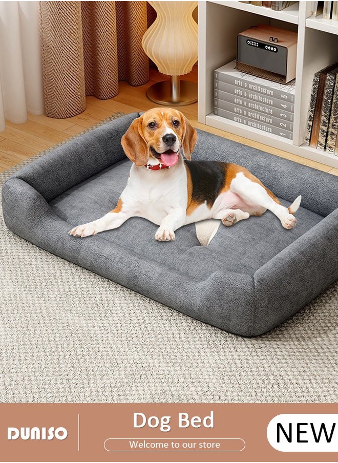 Dog Bed, Non-Slip Pet Sofa Lounger Puppy Couch Removable Machine Washable Cover Cushion Big Cat Kennel Cot, Medium Large Adult Dogs Kitten Sleeping Mattress