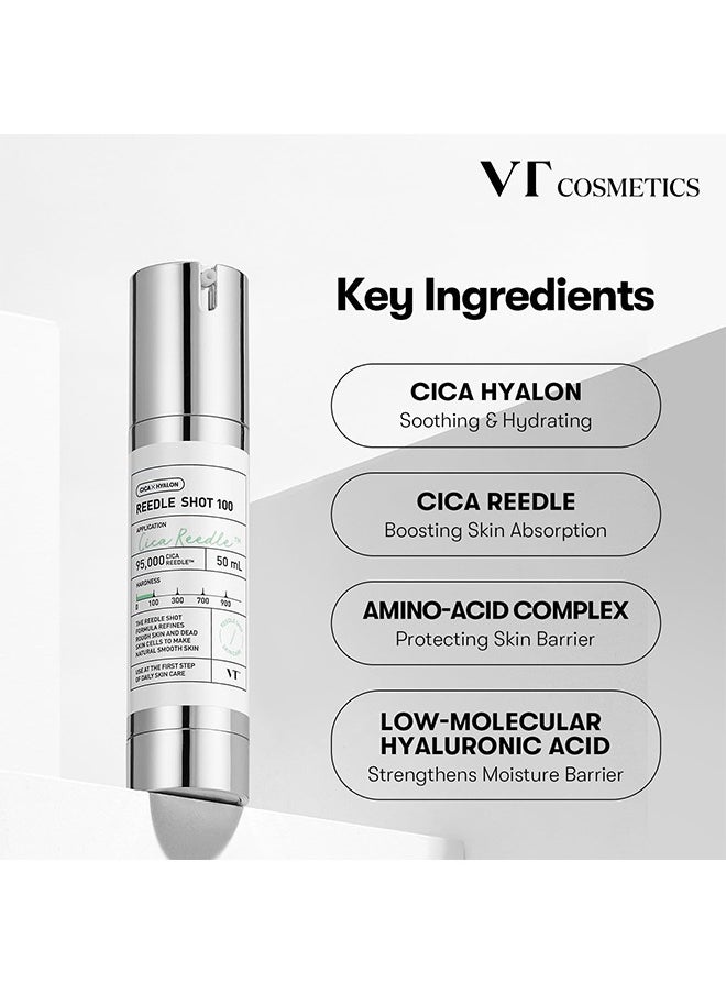 Reedle Shot 100 ，Essence | Daily Face Essence for Soft Skin, Centella Complex, Hyaluronic Acid, Green Propolis Extract for All Skin Types  (50ml)