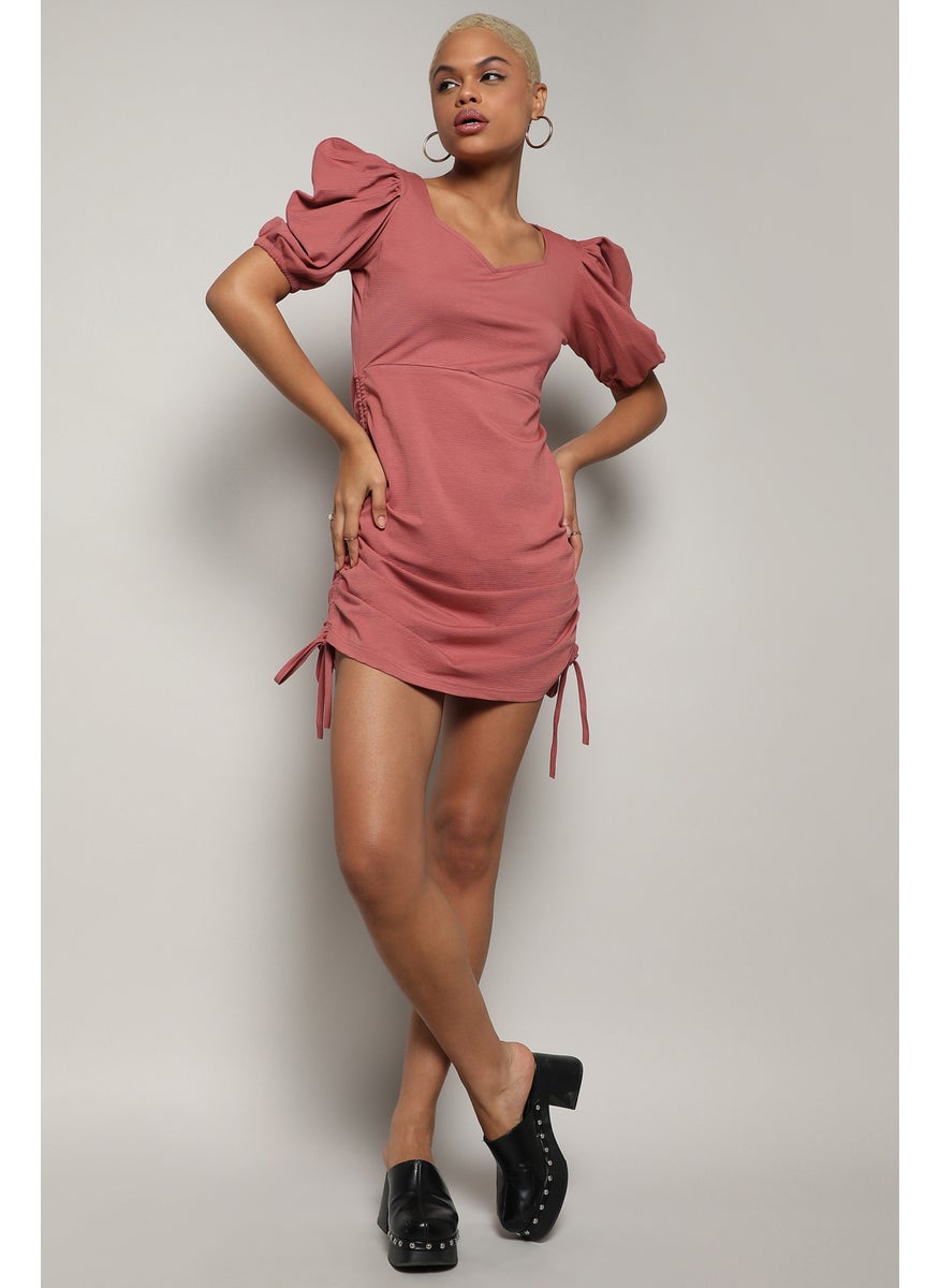 Ruched Mini Dress