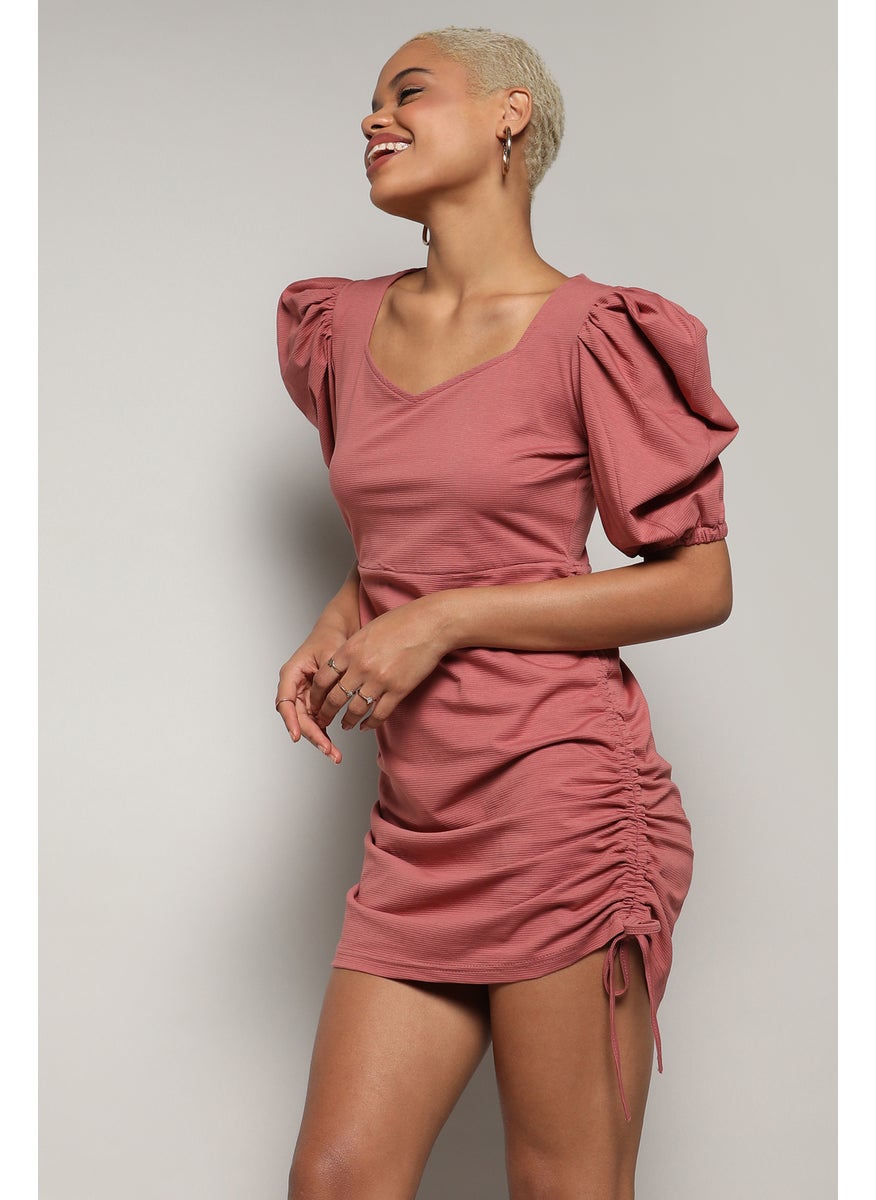 Ruched Mini Dress