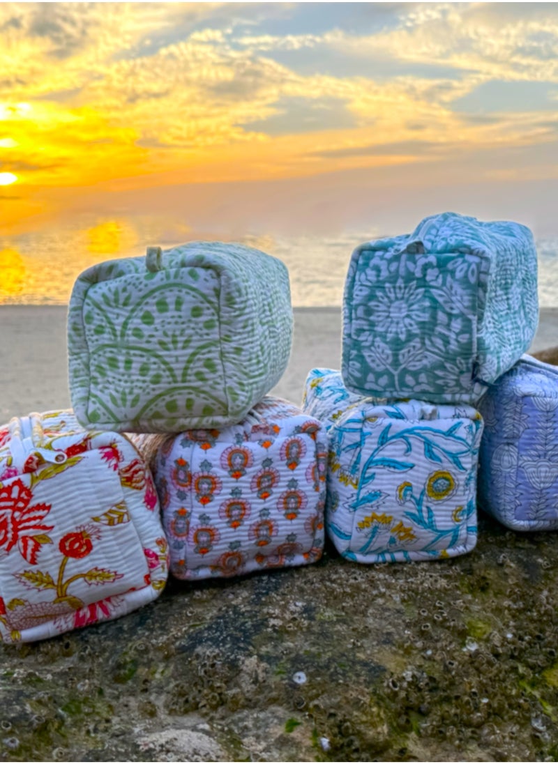 TohfaLuxe Kara Handmade Block Printed Pouch