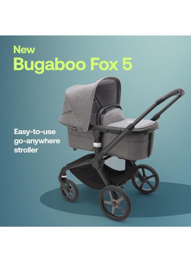 Fox 5 All - Terrain Stroller, 2 - In - 1 Baby Stroller With Full Suspension, Easy Fold, Spacious Bassinet, Extendable Toddler Seat, One - Handed Maneuver Ability ( Grey Melange)