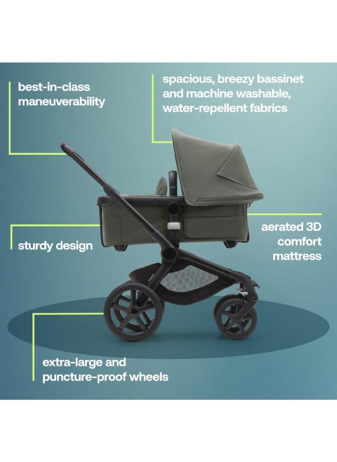 Fox 5 All - Terrain Stroller, 2 - In - 1 Baby Stroller With Full Suspension, Easy Fold, Spacious Bassinet, Extendable Toddler Seat, One - Handed Maneuver Ability (Forest Green)