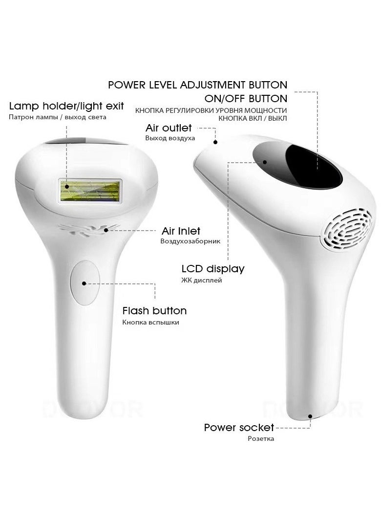 Portable Laser Hair Removal Device, Painless Full Body Hair Removal Device for Home Use