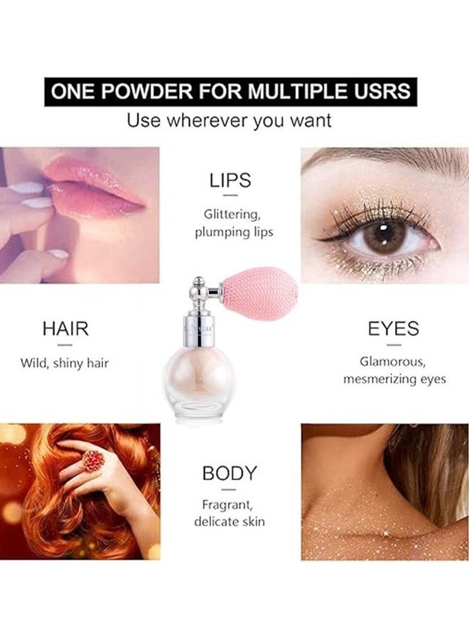 Fairy Highlight- Body Spray, Facial Contouring Fine Shimmering Liquid Highlighter, Long-Lasting Sweatproof Stage Makeup Glitter Highlighter Powder Body Spray #02