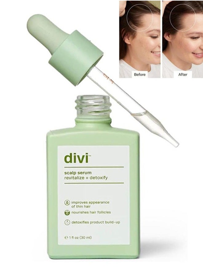 Scalp Serum Revitalize and detoxify - Improves Appearance of Thin Hair, Nourishes Hair Follicles, Detoxifies Product Build Up for Man and Women, Promotes Healthy Scalp and Fuller