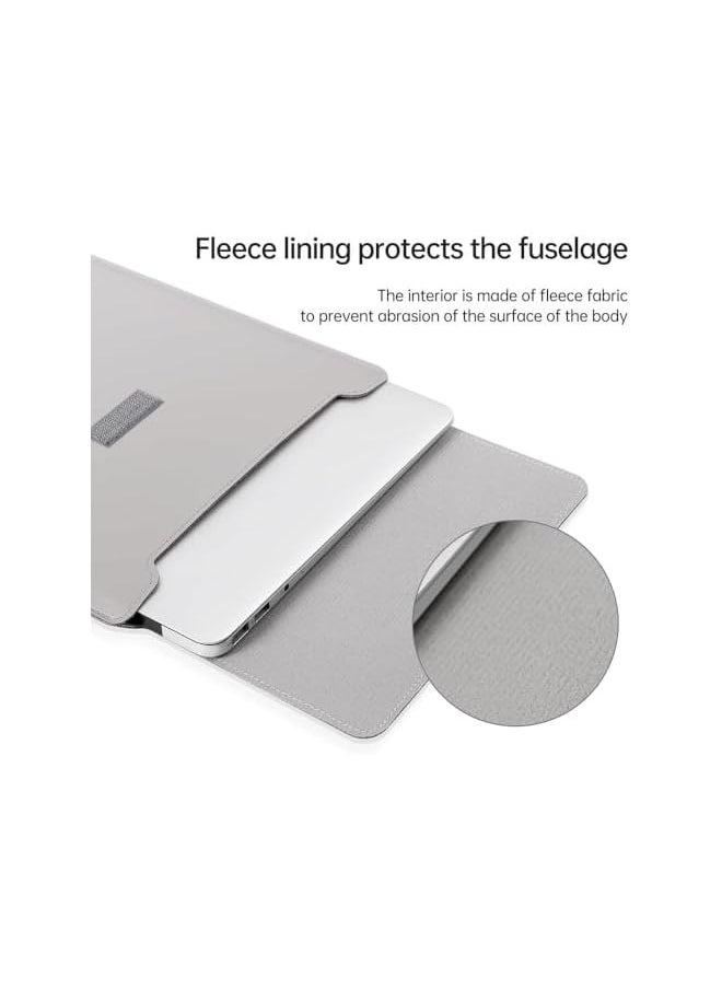 Laptop Sleeve Bag, Compatible with MacBook 12 inch, Compatible with MacBook Air 11 Inch Case Model A1370 A1465-Mac Air 11.6inch, Leather Case with Small Bag Tabl, Tablet Bags Case, Gray
