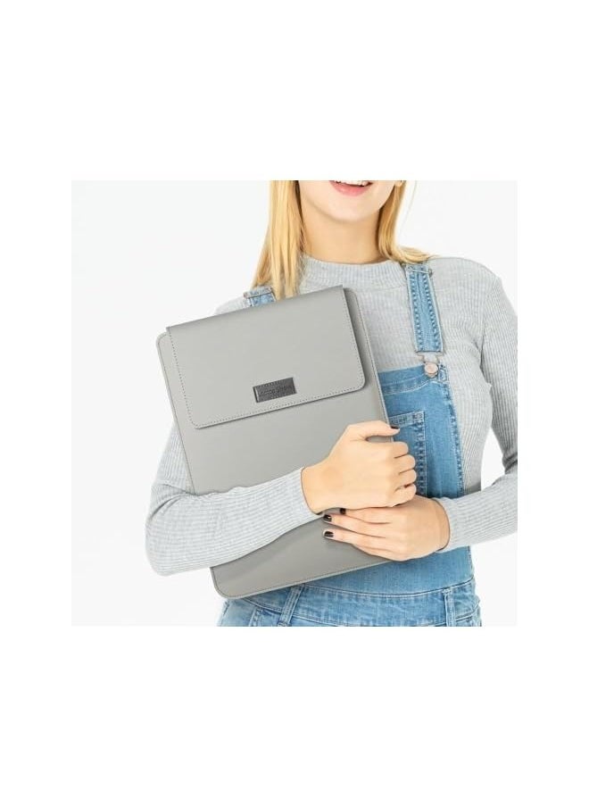 Laptop Sleeve Bag, Compatible with MacBook 12 inch, Compatible with MacBook Air 11 Inch Case Model A1370 A1465-Mac Air 11.6inch, Leather Case with Small Bag Tabl, Tablet Bags Case, Gray