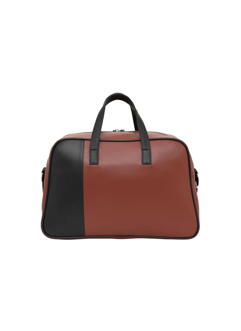 Fur Jaden Vegan Leather Sustainable & Durable Travel Duffle Bag 30L Storage Weekender Cabin Bag (Tan)