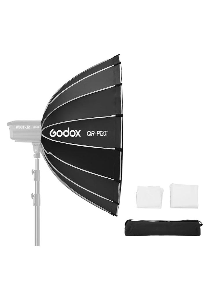 Godox QR-P120T Quick Release Parabolic Softbox with Bowens Mount – 120cm