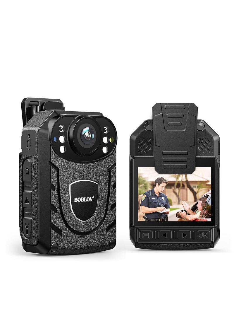 BOBLOV 1296P Body Wearable Camera Support Memory Expand Max 128G Lightweight and Portable Easy to Operate KJ21(Card not Included)