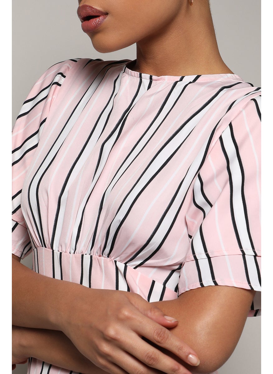 Striped Empire Dress