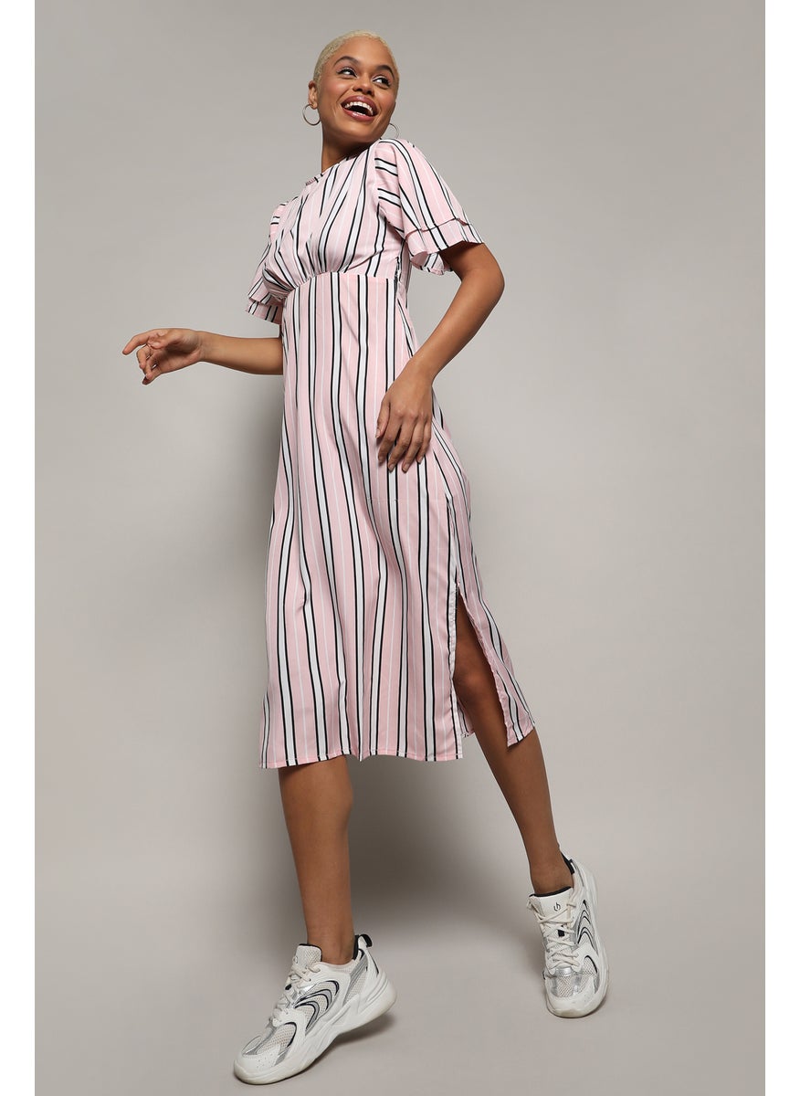 Striped Empire Dress