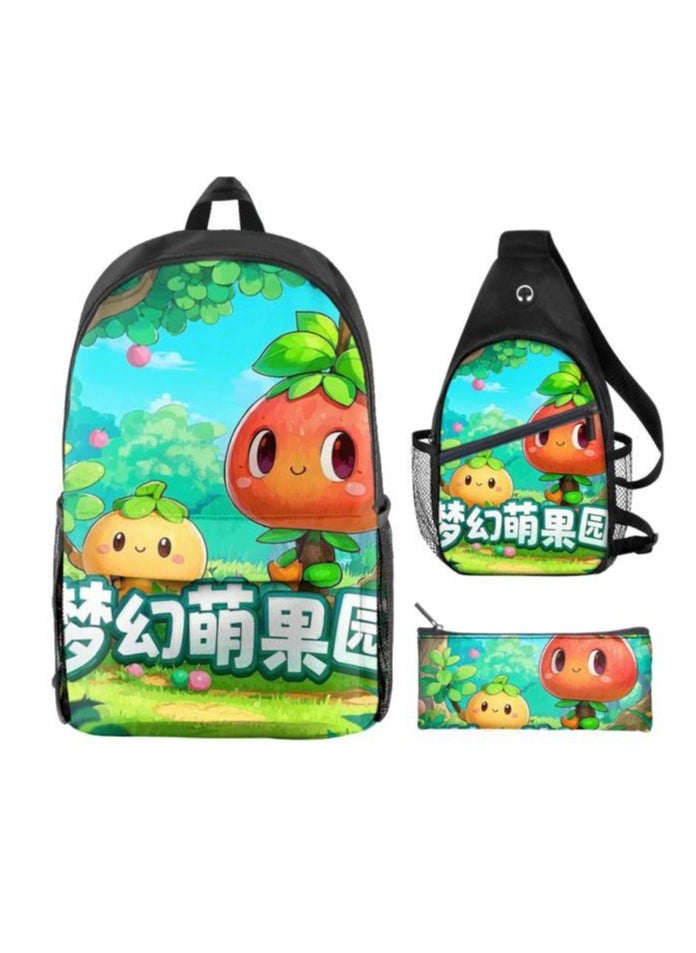 Universal cartoon new three-piece schoolbag - 1081