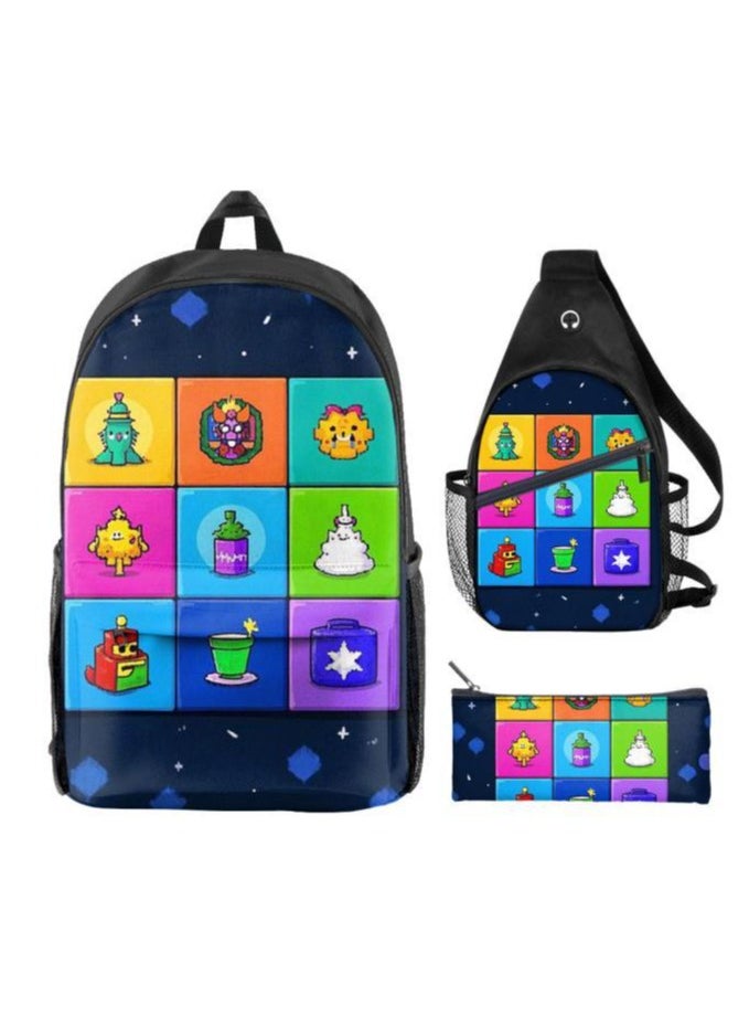 Universal cartoon new three-piece schoolbag - 93