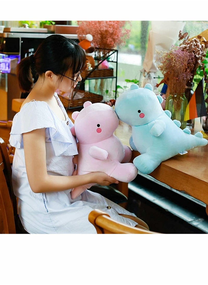 Plush Toys, Cute Dinosaur Plush Toys, Fat Dinosaur Stuffed Animals Toys Dolls, Soft Plush Stuffed Animal Dino Plushie, Birthday Gifts for Kids Girls Boys Blue 12 inch