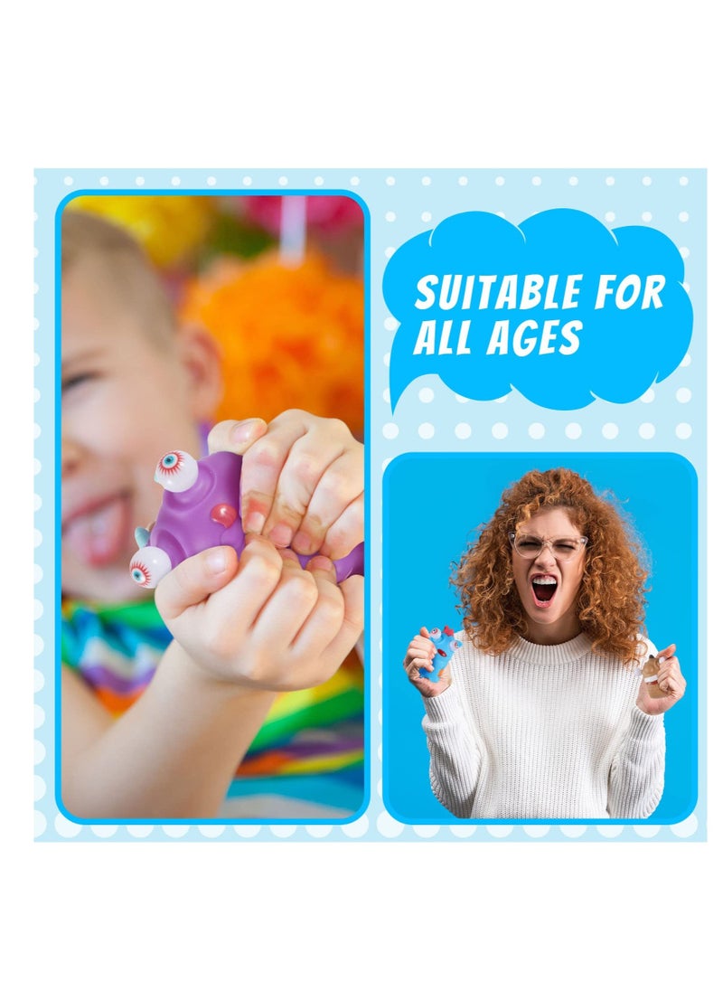 6 Pcs Stress Relief Toys, Squeeze Toys with Pop Out Eyes, Fun Squeeze Stress Relief Toys for Kids, Birthday Party Favors for Boys Girls