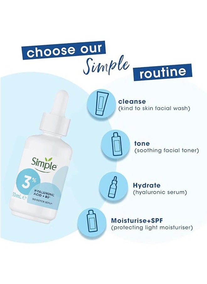 3% Hyaluronic Acid +Vit B5 Booster Serum— Deep Hydration, Soothing Essence Water, Essence Liquid 30ML