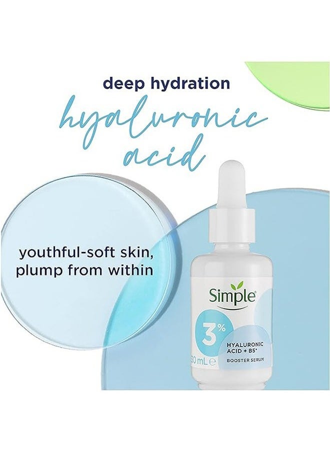 3% Hyaluronic Acid +Vit B5 Booster Serum— Deep Hydration, Soothing Essence Water, Essence Liquid 30ML