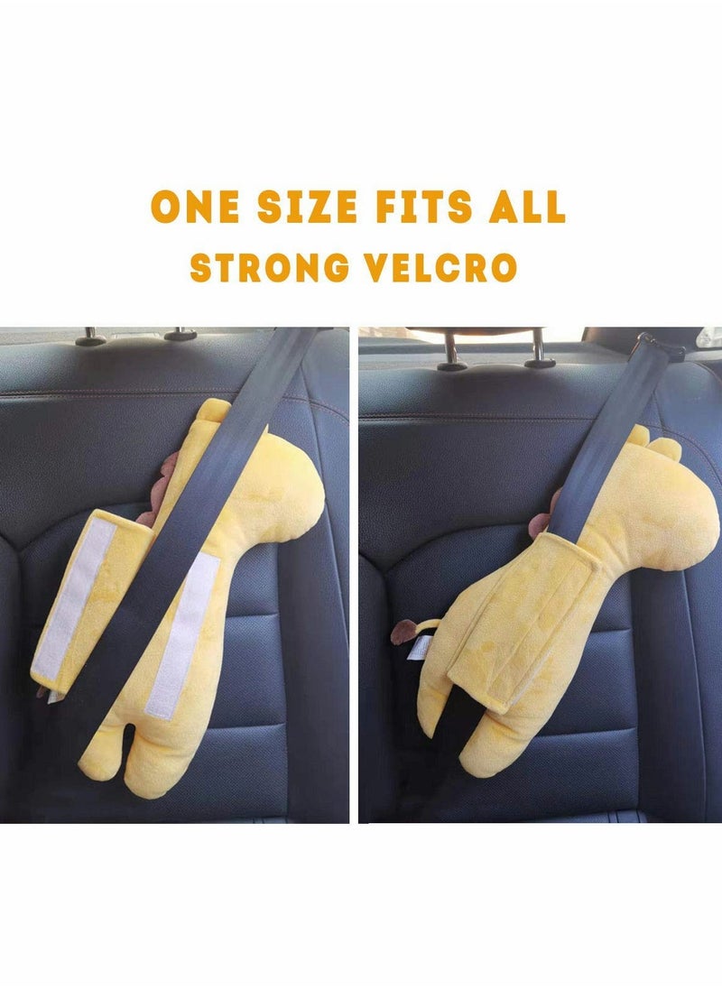 Seatbelt Pillow for Kids, Car Pillow Seat Belt Cushion Kids Seatbelt Pillow, Seat Belt Covers Child Car Seat Head Rest Support Shoulder Pad, Plush Soft Seat Strap Car Pillows Adjuster Holder