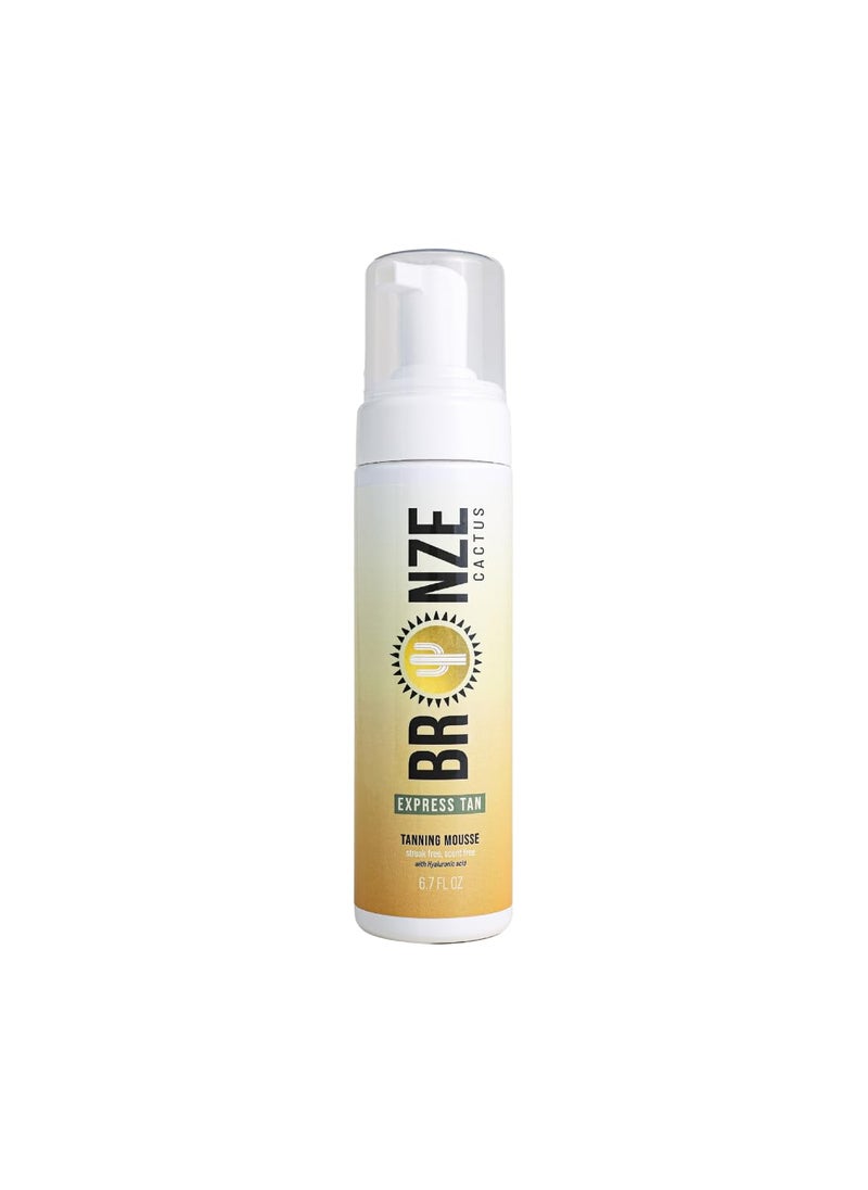 Express 14 Hour Rinse Tanning Mousse  StreakFree ScentFree  FastActing SelfTanner with Hyaluronic Acid  67 oz