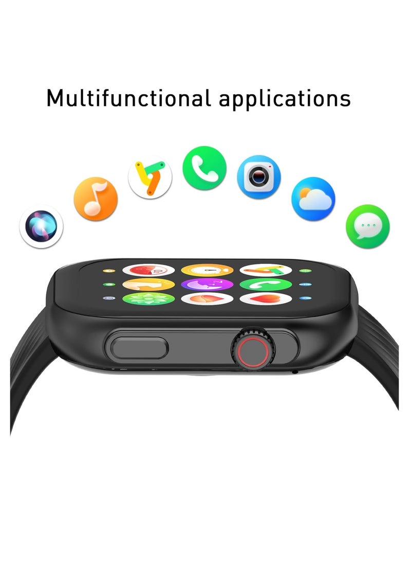 PEJE Smart Watch Answer/Make Call Smart Watches for Men AMOLED Display, IP68 Waterproof,Smartwatch With Muslim Reminders,Comprehensive Health Management,Compatible with iOS & Android (BLACK)