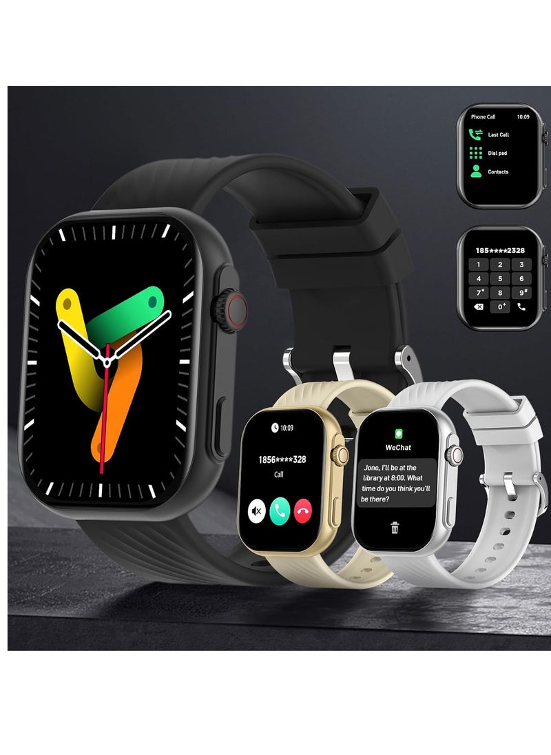 PEJE Smart Watch Answer/Make Call Smart Watches for Men AMOLED Display, IP68 Waterproof,Smartwatch With Muslim Reminders,Comprehensive Health Management,Compatible with iOS & Android (BLACK)