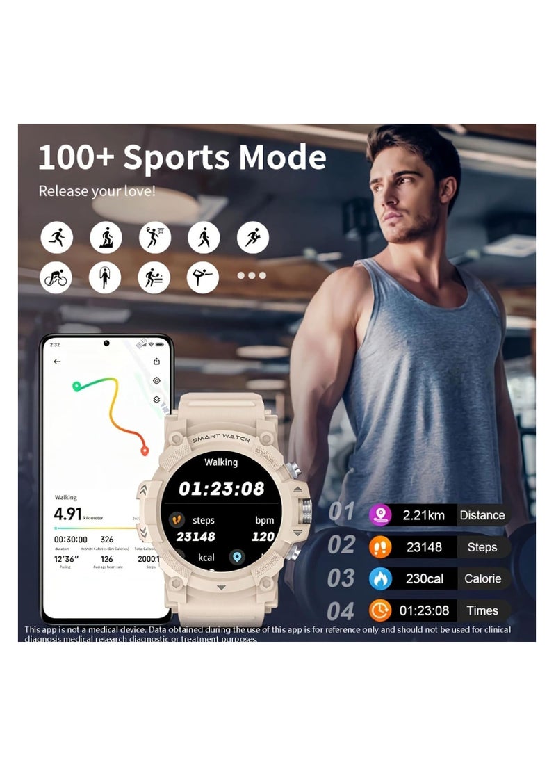 PEJE 1.39” Watch For Men,Smart Watch For Men with GPS,1ATM Waterproof Bluetooth calling Smart Watch,120+ Sport Modes, with SpO2/Heart Rate/Sleep Monitor,Smartwatch Compatible Android iOS (Black)