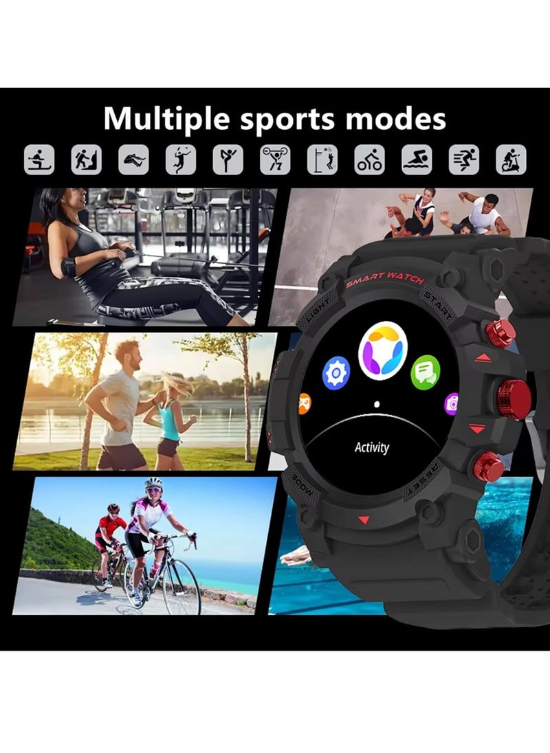 PEJE 1.39” Watch For Men,Smart Watch For Men with GPS,1ATM Waterproof Bluetooth calling Smart Watch,120+ Sport Modes, with SpO2/Heart Rate/Sleep Monitor,Smartwatch Compatible Android iOS (Black)