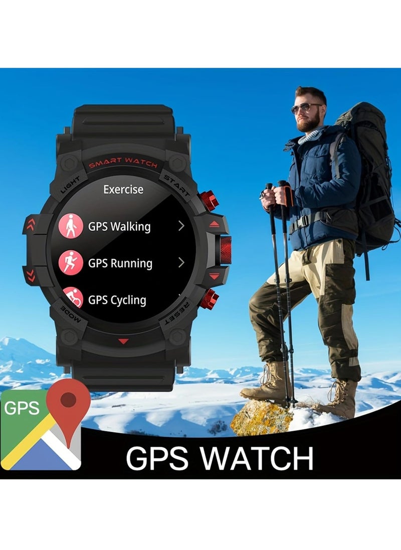 PEJE 1.39” Watch For Men,Smart Watch For Men with GPS,1ATM Waterproof Bluetooth calling Smart Watch,120+ Sport Modes, with SpO2/Heart Rate/Sleep Monitor,Smartwatch Compatible Android iOS (Black)