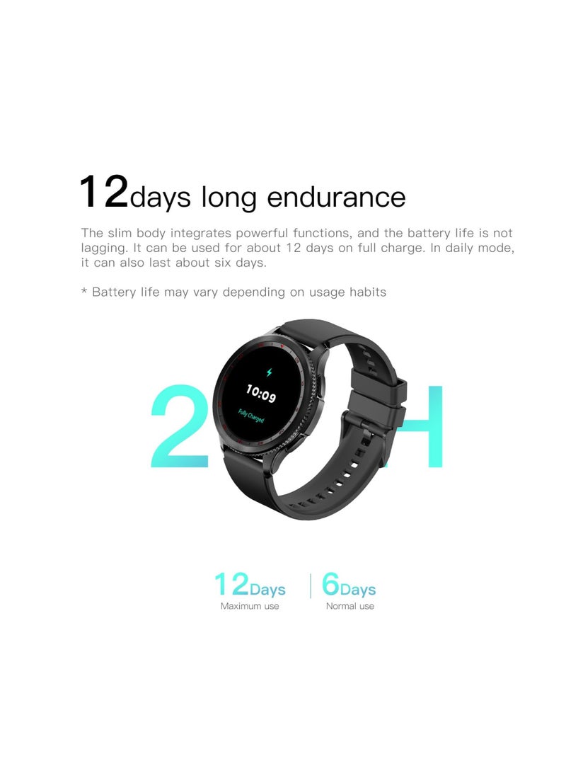 PEJE Rotatable Dial Smart Watch, Smart Watch for Men(Answer/Make Call),1.43 AMOLED Screen,123+ Sport Modes, 3ATM Waterproof Watch,with SpO2/Heart Rate/Sleep...blue