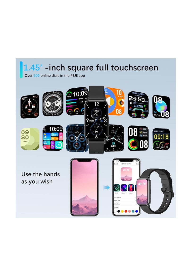 PEJE Smartwatch,Smart Watch for Men(Answer/Make Calls)1.45” HD Display,120+ Sport Modes,IP68 Waterproof Fitness Watch, with SpO2/Heart Rate/Sleep Monitor...