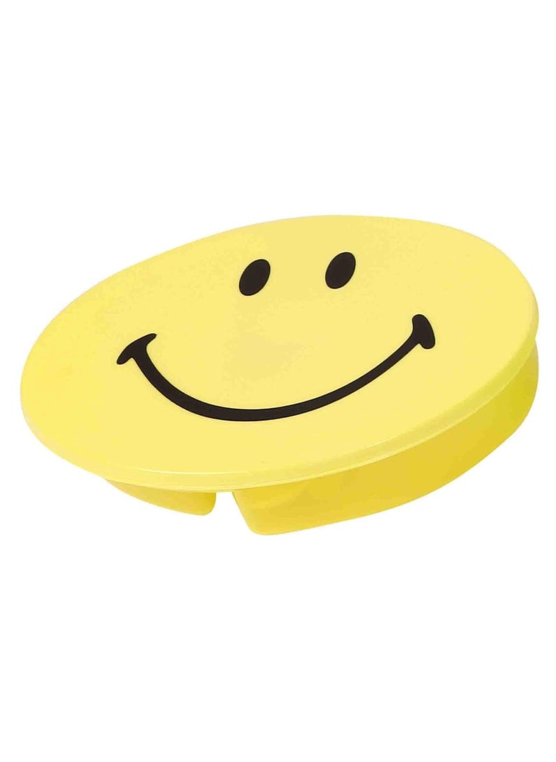 Shri Ashtavinayak Smiley Faced Oval Fancy Plastic Tiffin Boxes for Kids with Spoon and Fork (Pack of 12, Volume - 350ml)