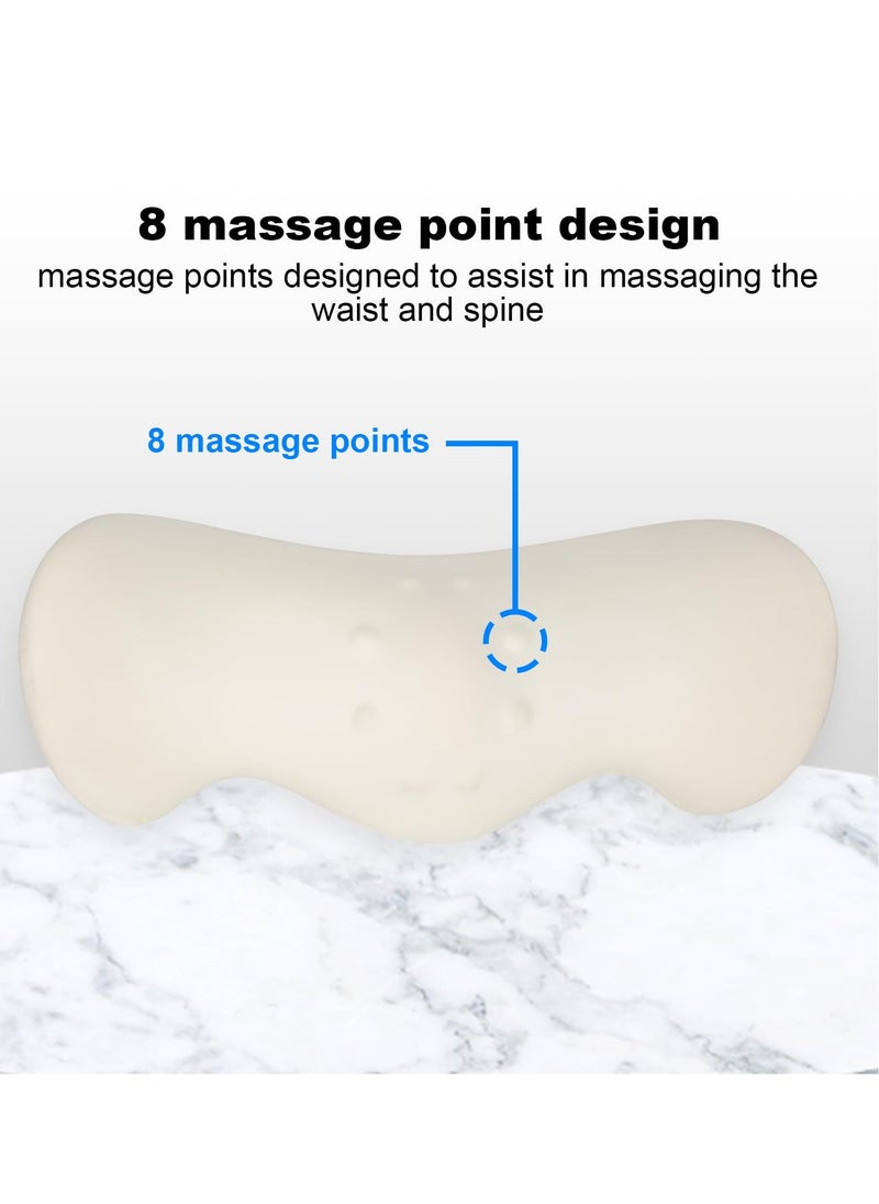 Memory Foam Lumbar Support Back Cushion, Orthopedic Back Pillow for Lower Back Pain Relief, Lumbar Support Cushion, for Bed Chair Car Office Travel Cushion (Grey)