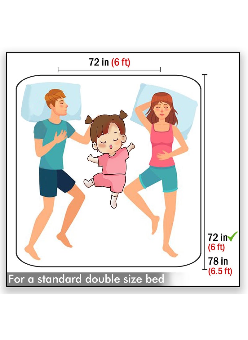 HOKIPO Brushed Microfiber 135 GSM Printed Elastic Double Bed Fitted Bedsheet, 72x72 inches with 2 Pillow Cover, Zig Zag Pastel Brown (IN-689-D1)