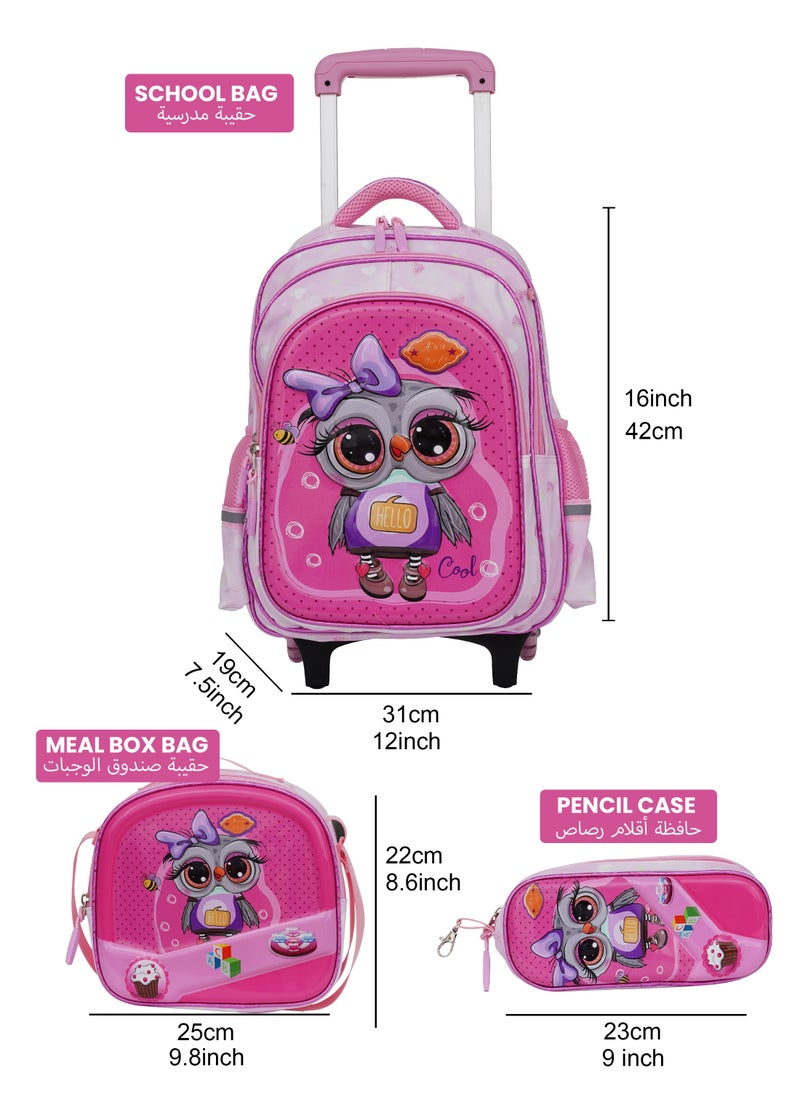 Parajohn  KiddyGo Character School Bag- Pink