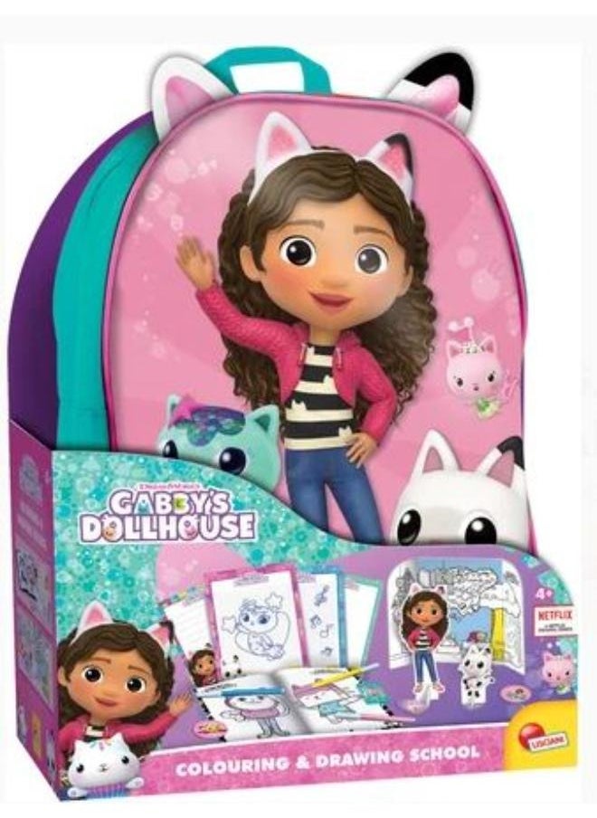 Gabby's Dollhouse Backpack With Coloring And Drawing Kit